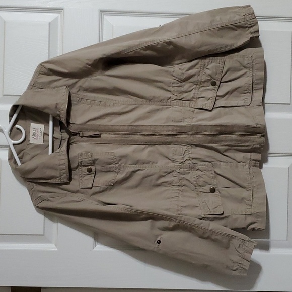 Ashley by 26 International Women's Utility Jacket Tan Size Medium - Picture 1 of 14